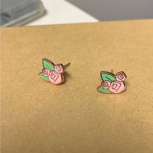 Mickey Mouse inspired rosebud earrings